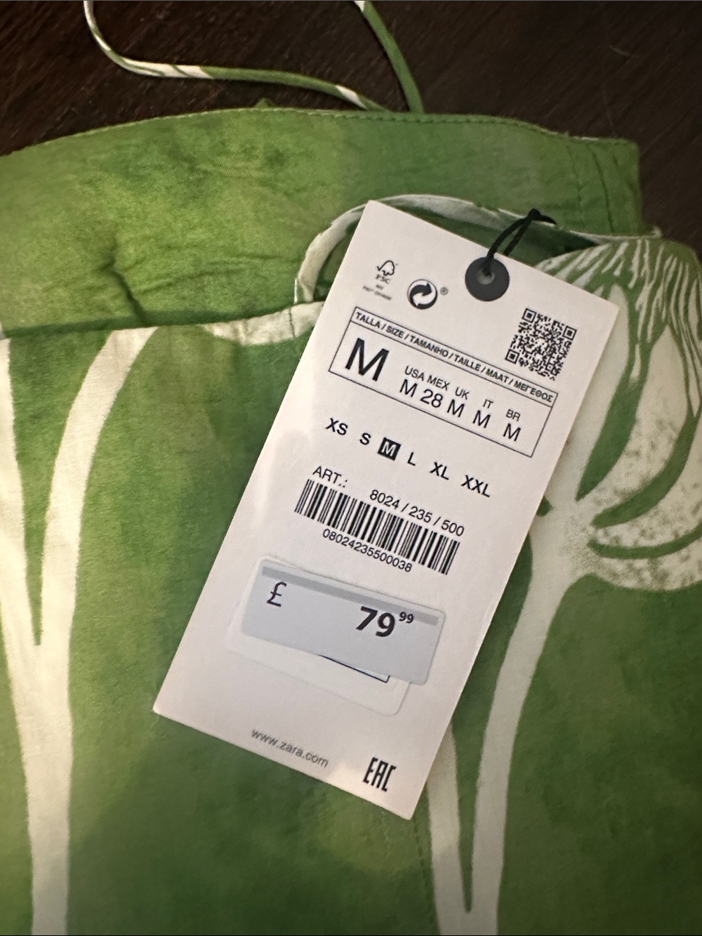 Zara Green Floral Maxi Dress - Picture 2 of 4